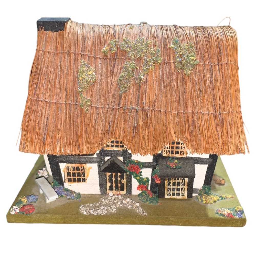 Vintage Pauline Ralph honeysuckle cottage in Devon, England music box